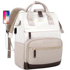 Return Policy Fast Delivery Trusted seller Laptop Backpack Women Teacher Backpack Nurse Bags 15.6 Inch Womens Work Backpack Purse Waterproof Anti-theft Travel Back Pack with USB Charging Port Beige-Khaki Product Description 【Large Capacity Work Backpack】 backpack purse for women uses a rectangular frame opening design to maintain large capacity and facilitate your quick access. 【Multi-Compartment Laptop backpack】Laptop backpack has a total of 5 compartments and 19 pockets, which are convenient for your organization and storage. Dimension: 16.7*11.4*5.7 inch,Contains a separate computer compartment that can accommodate 15.6 inches Laptop. 【USB Port】The external USB interface of the Travel Backpack allows you to charge anytime and anyw when you travel (excluding mobile power supply). 【Anti-T Teacher Backpack, Laptop Backpack Women, Opening Design, Work Backpack, Nurse Bag, Backpack Laptop, Luggage Strap, Purse For Women, Backpack Women