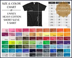 Vinyl Shirt Size Chart Logo, Image Size Chart For Shirts, Newly Pregnant, Pregnancy Progression, Color Table, Jpeg Images, Color Guide, Band T Shirts, Bella Canvas Tees