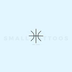 the symbol for small tattoos on a blue background