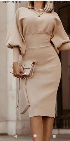 Evening Midi Dress, Slim Bodycon Dress, Church Fashion, Bandeau Tops, Midi Dress Plus Size, Lantern Sleeve Dress, Womens Fall Dress, Bodycon Dress With Sleeves, Long Sleeve Knit Dress