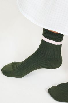 The Andy ankle is a soft double-cylinder, top-quality cotton blend with ribbing throughout. Dress these lightweight core classics up or down for your daily go-to. Size+ One Size Fits Most, W 7-10 DetailsPremium combed cotton blend. A lightweight, ankle-length sock with a reinforced toe and heel, and ribbing. 144 Needle. Seamless toe design. Imported. US sizing, one size fits most; 7-10. CareMachine wash cold, dry low, or lay flat to dry. Do not iron or bleach. Cotton Mid-calf Socks For Spring, Mid-calf Cotton Socks For Spring, Spring Cotton Mid-calf Socks, Sporty Green Socks For Spring, Ribbed Cotton Mid-calf Socks, Cotton Socks With Ribbed Cuffs, Spring Ribbed Stretch Socks, Ribbed Stretch Socks For Spring, Comfortable Cotton Socks With Ribbed Cuffs