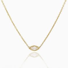 "JSVConcepts Marquise Diamond Solitaire Necklace, Bezel Set Marquise Cut 0.10 ct Natural Diamond Charm Necklace, Minimalist 14K Gold Diamond Necklace ≫ Product Details ◈ Handmade / Handcrafted Fine Jewelry ◈ Diamond: 100% Natural 'Conflict-Free' Diamond ◈ Carat Weight: .10 ct ◈ Diamond Color & Quality: G Color / VS-SI Clarity ◈ Cut: Brilliant Cut ◈ Metal: Solid 14k Gold (18k gold option available upon request) ◈ Gold Color: White gold, Rose gold, Yellow gold ◈ Chain Length: 14\" / 15\" / 16\ Bezel Set Marquise, Marquise Diamond Earrings, Diamond Necklace Simple, Diamond Charm Necklace, Beautiful Diamond Necklace, Bezel Necklace, Solitaire Necklace, Diamond Solitaire Necklace, Pearl And Diamond Earrings