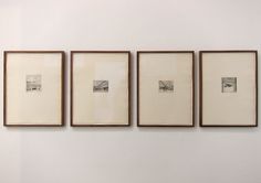 four framed photographs hanging on the wall