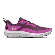 Be ready for anything with these Under Armour Charged Verssert 2 women's running shoes. Click this FOOTWEAR GUIDE to find the perfect fit and more! TECHNOLOGIES & FEATURES Lightweight ripstop upper with suede overlays Charged Cushioning® midsole provides all day comfort with responsiveness & durability Lugged rubber outsole provides traction Lace-up closure for a secure fitDETAILS Ripstop fabric, suede overlay upper Fabric lining Rubber outsole Foam midsole and footbed Round toe Lace-up closure Lug sole Spot clean Imported Size: 10.5. Color: Purple Gemini. Gender: female. Age Group: adult. Military Tactical Boots, Shirts For Leggings, Women's Running Shoes, Ripstop Fabric, Womens Athletic Shoes, How To Make Shoes, Unisex Shoes, Boys Accessories, Under Armour Women