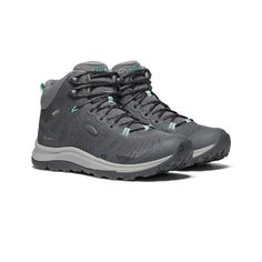 the north face women's hedgehog hiker mid waterproof boot is shown in grey