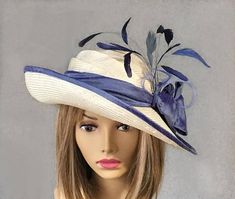 Christine beautiful straw hat inspired from the Downton Abbey Elegant Wide Brim Straw Hat With Ribbon, Elegant Straw Hat With Ribbon For Kentucky Derby, Elegant Feathered Hat For Garden Party, Elegant Hat With Feathers For Garden Party, Straw Cloche Hat, Antique Hat, Theatrical Romantic, Royal Hats, Womens Straw Hats