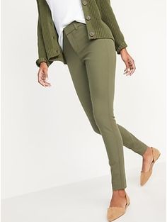 "Online exclusive! The Pixie pants you love, now in a more flattering fit & fabric.  Contoured waistband, with double hook-and-bar closure, built-in belt loops and interior stay button.  Zip fly.  Diagonal on-seam hip pockets; decorative welt faux-po Alpine Tundra, Pixie Pants, Soft Autumn, Love Now, Funky Fashion, Autumn Season, Old Navy Women, Petite Size, Style Board