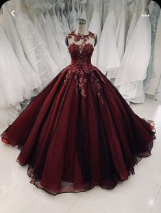 Burgundy Wedding Dress, Red Ball Gown, Red Bridal Dress, Vintage Wedding Dress, Red Wedding Dresses