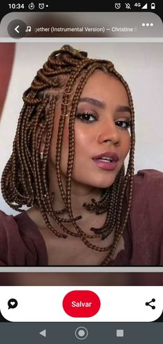 Medium Hair Braids, Bob Braids Hairstyles, Medium Box Braids, Short Box Braids Hairstyles, African American Braids, Short Box Braids, Bob Braids, Single Braids