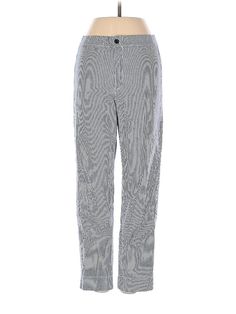 Brandy Melville Casual Pants Size: X-Small Gray Bottoms - used. 96% Cotton, 4% Elastane, Cropped, Chevron/Herringbone, Mid/Reg Rise | Brandy Melville Casual Pants - Mid/Reg Rise: Gray Bottoms - Size X-Small Striped Full-length Bottoms For Work, Stretch Striped Cotton Pants, Striped Stretch Straight Leg Pants, Stretch Straight Leg Striped Pants, Stretch Striped Straight Leg Pants, Relaxed Fit Striped Straight Leg Pants, Striped Straight Leg Pants With Relaxed Fit, Striped Relaxed Fit Straight Leg Pants, Striped Cotton Jeans For Workwear