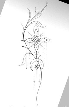 an artistic tattoo design on the back of a woman's arm