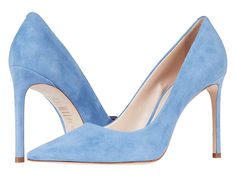 Schutz Lou - Women's Shoes : Summer Jeans : With a stiletto high heel and a pointed-toe silhouette, the Schutz Lou pump is perfect for a night out. The high-heel pump is constructed from a suede upper for timeless wear. Leather lining, outsole and a lightly padded leather footbed. Made in Brazil. Measurements: Heel Height: 3 3 4 in Weight: 7 oz Product measurements were taken using size 9, width M. Please note that measurements may vary by size. Weight of footwear is based on a single item, not Suede Heels With 4-inch Pointed Toe, Formal Suede Court Shoes With 4-inch Heel, Spring Suede Court Shoes With 4-inch Heel, Suede Heels With Reinforced Heel For Night Out, Suede Heels With Sculpted Heel For Office, Chic Suede Court Shoes For Work, Chic Suede Court Shoes For Spring, Chic Suede High Heels, Chic Suede Heels For Workwear