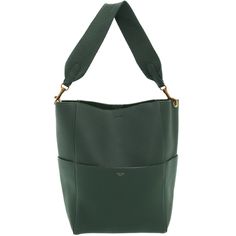 Celine Sau Sangle Shoulder Carry Bag Green Approx. W22.5cm (Bottom)/35cm (Opening) X H32cm X D16cm Shoulder Strap Approx. 61cm Modern Shoulder Bag With Gold-tone Hardware For Errands, Elegant Green Bucket Bag With Adjustable Strap, Elegant Bucket Bag With Detachable Strap For Errands, Elegant Green Crossbody Bucket Bag, Formal Green Bucket Shoulder Bag, Luxury Green Hobo Bag With Detachable Handle, Luxury Green Crossbody Hobo Bag, Luxury Green Bucket Shoulder Bag, Elegant Green Tote Bucket Bag