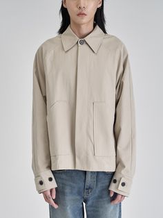 Editor's Notesinexcis’ jacket gives casual and minimal look with cropped fit and hidden placket.- Cropped fit- Hidden placket- Button closure- Long sleeves- Front pocketsMeasurements(in.)M / L- Chest: 24.4in. / 25.2in.- Sleeve: 31.1in. / 32.3in.- Hem: 24.8in. / 26.0in.- Length: 25.8in. / 26.4in.*Model Info: 6’ 145.5lbs Fitting Size MComposition & Care- (Outshell) 69% Cotton, 31% Nylon (Lining) 100% Polyester- Dry clean recommended- Wash in cold waterDesigner- by inexcis Workwear Cropped Jacket With Lapel Collar And Button Cuffs, Collared Cropped Jacket With Button Closure For Work, Classic Collared Cropped Jacket For Work, Cropped Utility Jacket With Flap Pockets For Work, Button-up Cropped Jacket For Work With Button Cuffs, Cropped Utility Jacket With Pockets For Work, Modern Cotton Outerwear With Button Cuffs, Collared Cropped Jacket With Button Cuffs For Work, Long Sleeve Cropped Jacket For Work With Concealed Placket