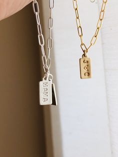 Mini Tag Necklace, Tag Necklace, Initial Necklace, Delicate Jewelry, Mothers Gift, Personalized Gifts, Layering Jewelry, Gift For Her J Heart, Block Font, 4 Characters, Custom Initial Necklace, Typewriter Font, Cursive Font, 3 Letter, Necklace Initial, Friendship Necklaces