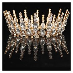 This queen crown is a rich statement in clusters, with a retro and charm. A classic crown for ladies and girls. The full crown design is matched with gold-plated metal to show the beauty of the crown. It is very suitable for Halloween, Thanksgiving, theater, cosplay, dance parties, birthdays, celebrations, holidays, anniversaries, weddings, fancy dress parties or any other special occasions. It is a great gift for friends, wives, etc. Color: White. Fairy Queen Crown, Crowns And Tiaras, Prom Tiaras, Fantasy Crown, Queens Tiaras, Princess Fairytale, Bride Crown, Wedding Hair Jewelry, Dance Parties