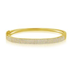 Diamond 5 Row Bangle