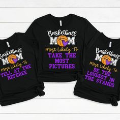 This trendy funny basketball shirt is a great way to show your spirit at your favorite basketball players game. Basketball moms can wear this together to show their team mom support. These are also great for families to wear for travel ball or allstars ball. These are great shirts for gifts for your basketball lover family. When order: Choose the size and design that you would like for your shirt. Add it to cart. Do this for each shirt that you order. Content + Care - Machine wash cold and tumbl Basketball Shirts Designs, Basketball Shirts For Best Friends, Basketball Best Friends Shirts, Best Friend Basketball Shirts, Basketball Shirts For Players, Basketball Mom Shirt Ideas, Basketball Mom Outfit, Parent Basketball Shirt Ideas, Basketball Parent Shirts