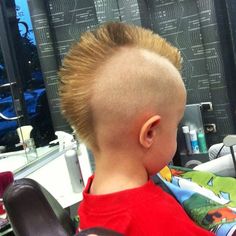 Boys Mohawk Haircut, Wild Haircut, Boys Mohawk, Kid Boy Haircuts, Punk Mohawk, 2017 Hair Trends, 2018 Hair