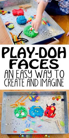 playdou faces an easy way to create and imagine for toddlers with this fun activity