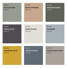 the different shades of gray and yellow are shown in this color scheme, which is also available