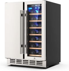 an image of a wine cooler with bottles in it