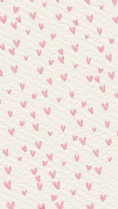 pink hearts on white paper for valentine's day