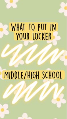 the words, what to put in your locker middle / high school teacher's notebook