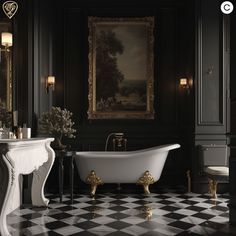 Victorian Bathroom Romance Designs for a love filled Victorian space Gothic Bathroom Ideas, Moody Bathroom, Dark Bathroom Ideas, Gothic Bathroom, Dark Bathrooms, Victorian Bathroom, Dark Home Decor, Bad Inspiration, Casa Vintage