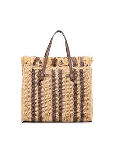 Beige, caffe Marcella Shopping Bag from Gianni Chiarini -Made of straw effect material with a handmade crochet effect -Jacquard bands and fringes of different lengths -Equipped with iconic handles with knot -Magnet closure -Measurements: 38 x 31 x 16 cm -Colour: Beige, Caffe-100% Raffia Prada Leather, Colour Beige, Sneaker Wedge, Card Holder Leather, Bridal Shoes, Bago, Luxury Boutique, Valentino Garavani, Handmade Crochet