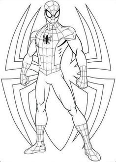 spiderman coloring pages for kids to print out and color on the webpages