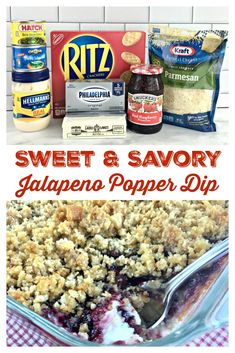 sweet and savory glupeno popper dip recipe