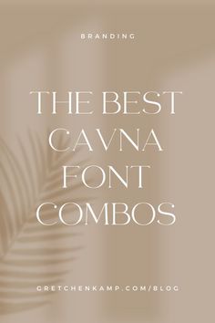 the best cavna font combos