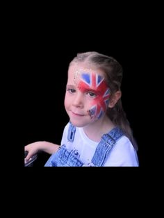 Scottish Face Paint, England Face Paint Ideas, Jack Face Paint, Flag Face Painting Ideas, England Flag Face Paint, Usa Theme Face Paint, Union Jack Face Paint, Jubilee Face Paint, Jubilee Ideas