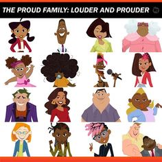 the proud family louder and prouder logo is shown in this cartoon character's avatar