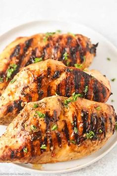 Anytime we need a quick meal, I make Italian chicken marinade. The chicken is so tender. Grill or bake this and dinner is ready in minutes! Quick Summer Meals, Italian Dressing Chicken, Chicken Breast Crockpot Recipes, Crockpot Chicken Breast, Bbq Chicken Recipes