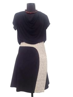 New Kiki wrap skirt in black and white. Two Piece Skirt Set