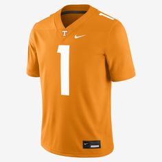 Inspired by the on-field uniforms of your favorite collegiate squad, this Tennessee Volunteers Jersey delivers an authentic touch with official team details. Sweat-wicking technology and lightweight fabric help provide consistent comfort on game day. Collegiate Jersey For Game Day, Nike Collegiate Jersey With Team Name, Nike Collegiate Jersey With Team Logo, Nike Sporty Jersey For Game Day, Collegiate Nike Jersey For Fan Gear, Nike Collegiate Jersey For Fan Gear, Nike Collegiate Sports Jersey, Collegiate Football Season Jersey With Team Logo, College Games