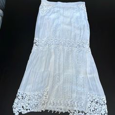 Baraschi Embroidered White Skirt, Women’s Small, Never Worn, Perfect Condition, Lining & Trims 100% Cotton Zeus And Hera, Daughter Of Zeus, Embroidered Skirt, Skirt Women, White Skirt, Greek Goddess, White Skirts, Ariel, Style Me