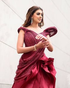 The Best Gaurav Gupta Cocktail Outfits We Spotted On Real Brides! | WedMeGood Engagement Hairstyle, Cocktail Outfits, Long Blouse Designs, Engagement Gowns, Gaurav Gupta, Lehenga Saree Design, Wedding Lehenga Designs, Reception Gown, Designer Gown