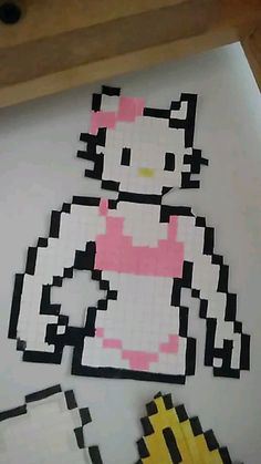 an image of a hello kitty made out of legos