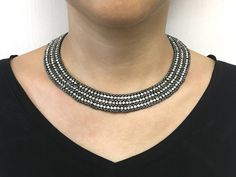 "Rhinestone Collar Necklace, Chunky Necklace, Statement Necklace, Bridal Necklace, Wedding Necklace, Choker Necklace, Gunmetal, Gift, B5249NA * Measurement: Approx. 42cm(16.5\") long with 6cm(2.5\") extension and lobster closure * Materials: - Brass Chain - Crystal Cup Chain * Metal Plating Color: Gunmetal * Lead and nickel free * No return or refund for this \"Made To Order\" item Check out more chain necklace from this link https://www.etsy.com/hk-en/shop/nloiscrafts?ref=seller-platform-mcnav& Silver Rhinestone Wedding Necklace, Silver Jeweled Chain Necklace, Silver Jeweled Metal Chain Necklace, Wedding Silver Chain Choker, Silver Costume Jewelry Chain Necklace For Wedding, Silver Jeweled Choker For Wedding, Rhinestone Collar, Front Back Earrings, Bold Necklace