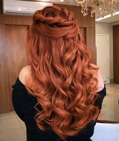 Red Head Wedding Makeup, Red Hair Updo, Ariana Grande Hair, Guest Hair, Long Red Hair, Copper Hair, Red Hair Color, Long Red, Hair Inspo Color