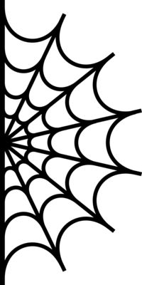 a black and white image of a spider web