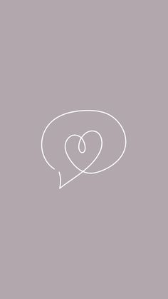 a white heart in a speech bubble on a gray background