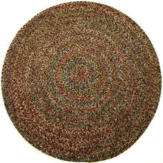 a round area rug on a white background