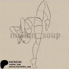 a drawing of a person doing a handstand