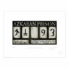 a black and white poster with the words azkaban prison