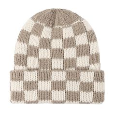 PRICES MAY VARY. MATERIAL: Fashionable autumn and winter knitted hat made of acrylic, soft, breathable, comfortable, wrinkle-resistant and durable, easy to put on and take off, elastic and close-fitting, suitable for men, women, and teenagers. STYLE: Plaid knit hats are available in different colors to match your mood and activities, all adaptable to your style and outfit. Adjustable rolled edges keep your ears and face warm and stylish in the cold season. OCCASION: Retro women's checkerboard be Acrylic Beanie For Winter, One Size, One Size Acrylic Beanie For Winter, Acrylic Winter Beanie One Size, Acrylic Winter Beanie, Outdoor Acrylic Beanie, Winter Crochet Cotton Beanie, Casual Acrylic Yarn Beanie, Lightweight Crochet Hat For Winter, One Size, Adjustable Lightweight Crochet Winter Hat