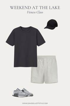 6 Outfits for a Weekend at the Lake - davidelliottstyle.com Vacation Capsule Wardrobe, Wardrobe Men, Vacation Capsule, Blue Linen Shirt, Fitness Outfit, Men's Workout